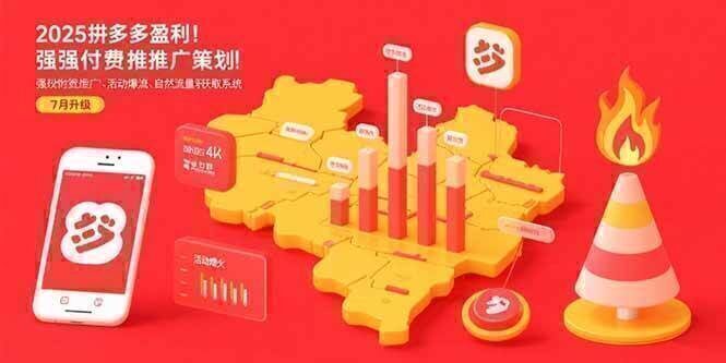 2025拼多多盈利地图：强付费推广策略/活动爆流/自然流量获取系统(7月更新)