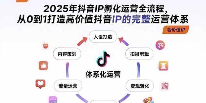 2025年抖音IP孵化运营全流程，从0到1打造高价值抖音IP的完整运营体系