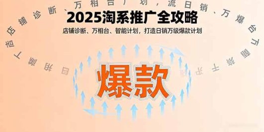 2025淘系推广全攻略，店铺诊断、万相台、智能计划，打造日销万级爆款计划