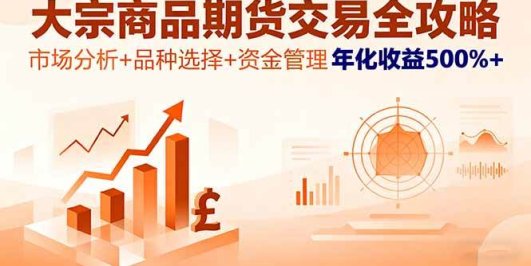 大宗商品期货交易全攻略，市场分析+品种选择+资金管理，年化收益500%+