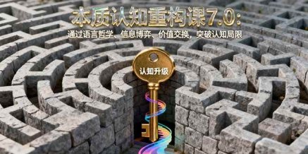 本质认知重构课7.0：通过语言哲学、信息博弈、价值交换，突破认知局限