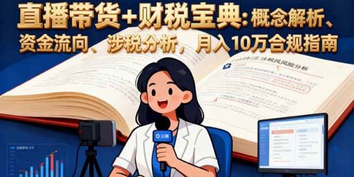 直播带货+财税宝典：概念解析、资金流向、涉税分析，月入10万合规指南