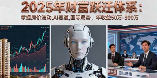 2025年财富跃迁体系：掌握房价波动,AI赛道,国际局势，年收益50万-300万
