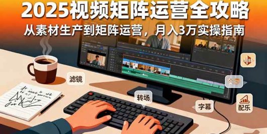 2025短视频矩阵运营全攻略：从素材生产到矩阵运营，月入3万实操指南