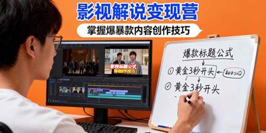 影视解说变现营：通过30+实战案例爆款内容创作技巧，掌握影视解说盈利密码