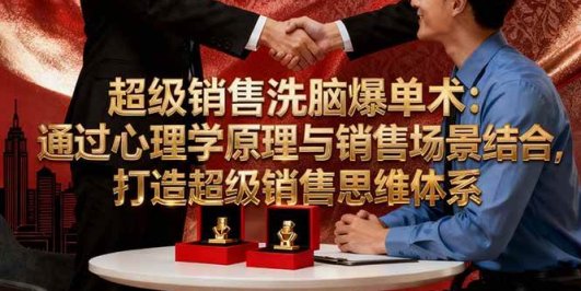 超级销售洗脑爆单术：通过心理学原理与销售场景结合,打造超级销售思维体系