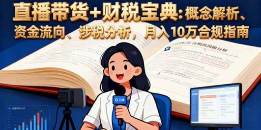 直播带货+财税宝典：概念解析、资金流向、涉税分析，月入10万合规指南