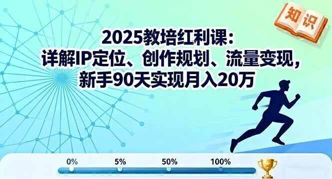 2025教培红利课：详解IP定位、创作规划、流量变现，新手90天实现月入20万