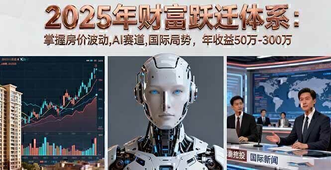 2025年财富跃迁体系:掌握房价波动,AI赛道,国际局势,年收益50万-300万