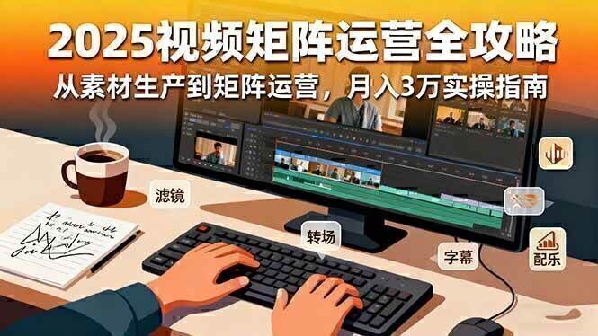 2025短视频矩阵运营全攻略:从素材生产到矩阵运营,月入3万实操指南