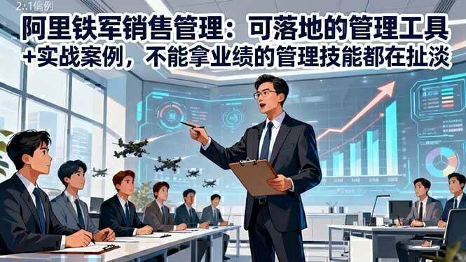 阿里铁军销售管理:可落地的管理工具+实战案例,不能拿业绩的管理都在扯淡