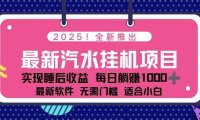 2025最新汽水音乐挂机项目 每天几分钟 轻松上w