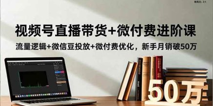 视频号直播带货+微付费进阶课:流量逻辑+微信豆投放+微付费优化,新手月销破50万