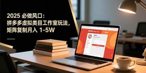 2025 必做风口:拼多多虚拟类目工作室玩法,矩阵复制月入 1-5W