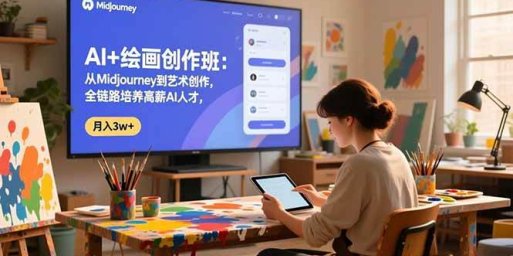 AI+绘画创作班:从Midjourney到艺术创作,全链路培养高薪AI人才,月入3w+