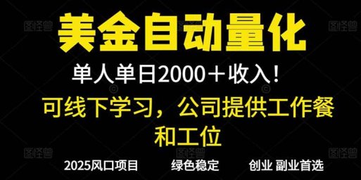 2025超前美金自动量化!单人单日收益1000+,线下学习,支持实地考察