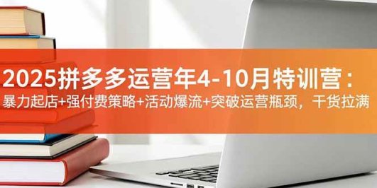 2025拼多多运营年4-10月特训营：暴力起店+强付费策略+活动爆流+突破运营瓶颈，干货拉满
