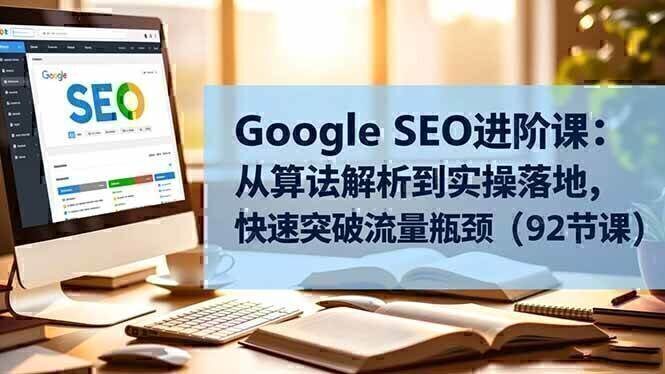 Google SEO进阶课：从算法解析到实操落地，快速突破流量瓶颈（92节课）