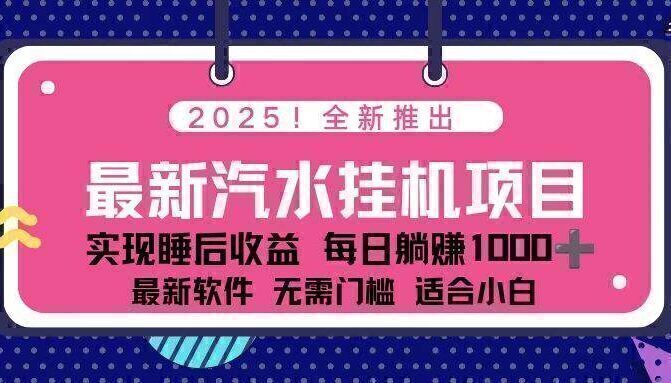 2025最新汽水音乐挂机项目 每天几分钟 轻松上w