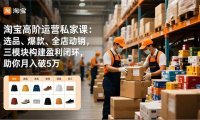 淘宝高阶运营私家课：选品、爆款、全店动销，三模块构建盈利闭环，助你月入破5万（更新12月）