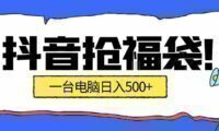 抢福袋挂机项目：自动薅福利，告别手动蹲守！副业增收新姿势！一台电脑日收益500+