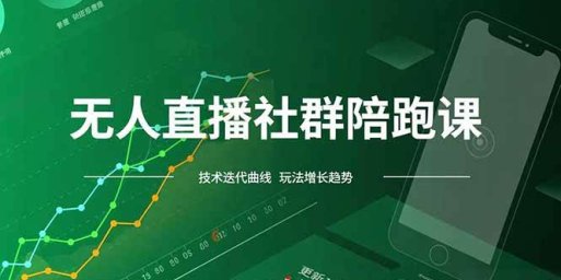 无人直播社群陪跑课,技术更新、无人/半无人玩法共享、实时跟进最新红利(更新12月)