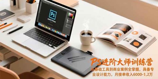 PS进阶大师训练营,从基础工具到商业案例全掌握,具备专业设计能力,月接单收入6000-1.2万