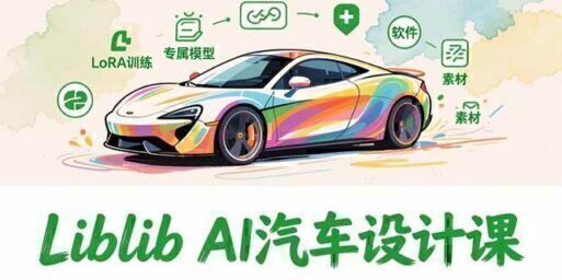 2025Liblib AI汽车设计课，文生图入门、LoRA训练、专属模型，快速上手【实战+解说+软件+素材】