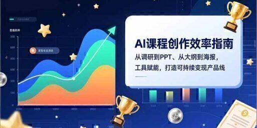 AI课程创作效率指南，从调研到PPT、从大纲到海报，工具赋能，打造可持续变现产品线