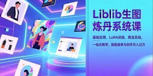 Liblib生图炼丹系统课，基础应用、LoRA训练、商业实战，一站式教学，赋能接单与创作月入过万