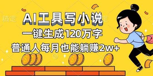 AI工具写小说,一键生成120万字,普通人每月也能躺赚2w+