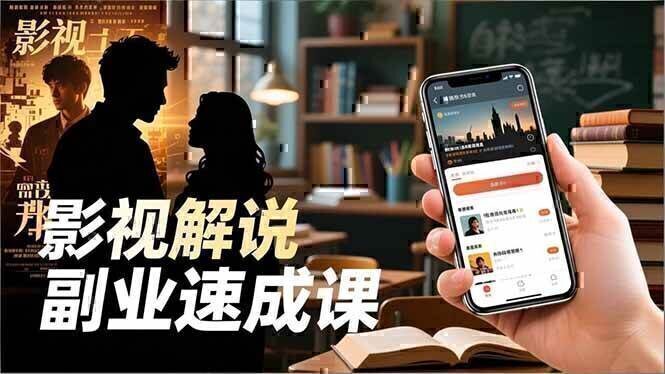 Tk影视解说副业速成课，软件安装、全流程实操、爆款预设，新手两周变现