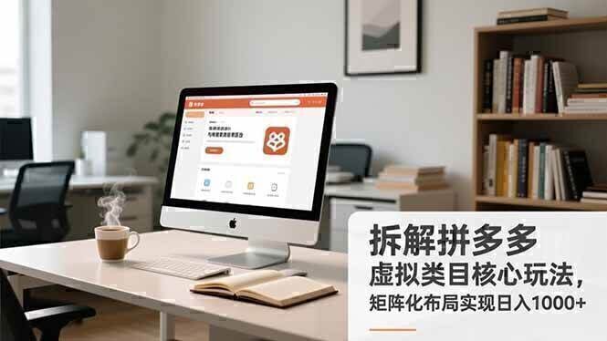 拆解拼多多虚拟类目核心玩法，矩阵化布局实现日入1000+