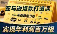 亚马逊爆款打造课,大促节点、全年规划、淡旺季打法,把握销售节奏,实现年利润百万级