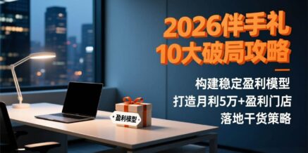 2026伴手礼10大破局攻略:构建稳定盈利模型,打造月利5万+盈利门店,落地干货策略