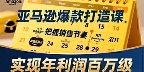 亚马逊爆款打造课,大促节点、全年规划、淡旺季打法,把握销售节奏,实现年利润百万级