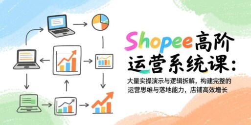 Shopee高阶运营系统课：大量实操演示与逻辑拆解，构建完整的运营思维与落地能力，店铺高效增长