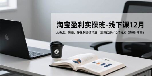 淘宝盈利实操班-线下课12月，从选品、流量、转化到渠道拓展，掌握SOP+12门技术（音频+字幕）