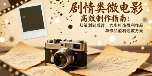剧情类微电影高效制作指南:从策划到成片,六步打造盈利作品,单作品盈利达数万元