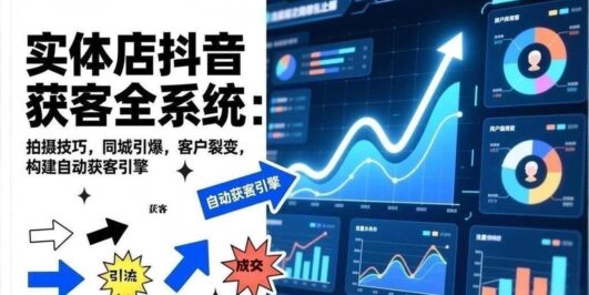 2026实体店抖音获客全系统:拍摄技巧,同城引爆,客户裂变,构建自动获客引擎