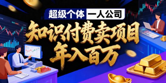 2026年“超级个体一人公司”私域卖项目年入百万，个人IP-精准引流-项目包装-转化成交