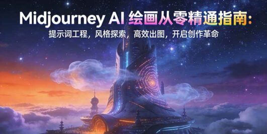 Midjourney AI绘画从零精通指南：提示词工程，风格探索，高效出图，开启创作革命