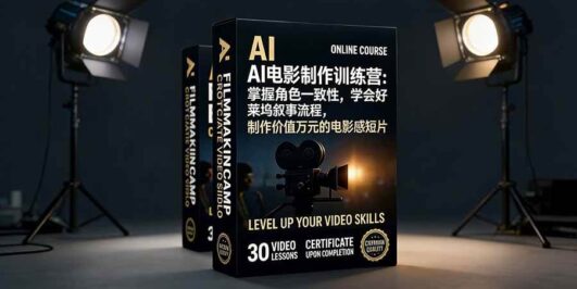 AI电影制作训练营：掌握角色一致性，学会好莱坞叙事流程，制作价值万元的电影感短片