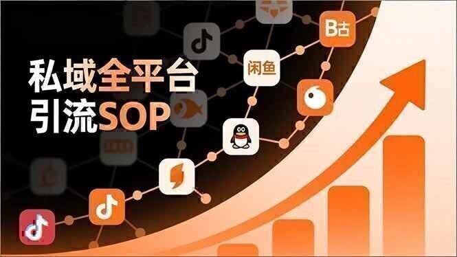 私域全平台引流SOP,抖音/快手/小红书/微信/QQ/B站/闲鱼等,技术合集,高效转化公域流量