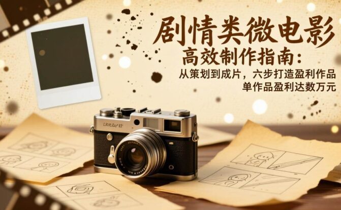 剧情类微电影高效制作指南：从策划到成片，六步打造盈利作品，单作品盈利达数万元