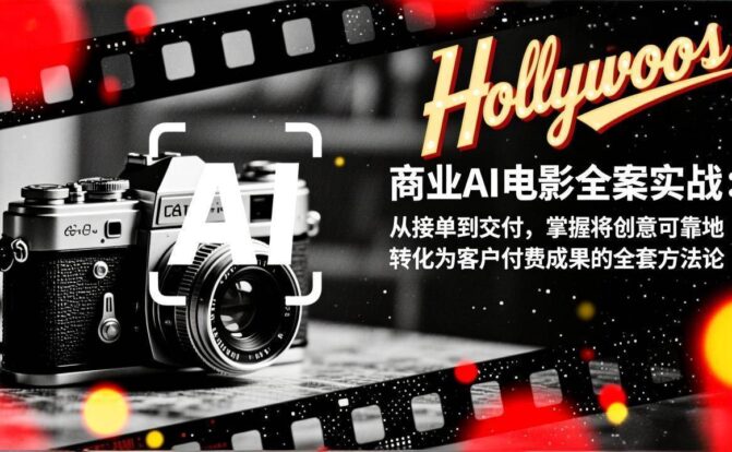 商业AI电影全案实战：从接单到交付，掌握将创意可靠地转化为客户付费成果的全套方法论