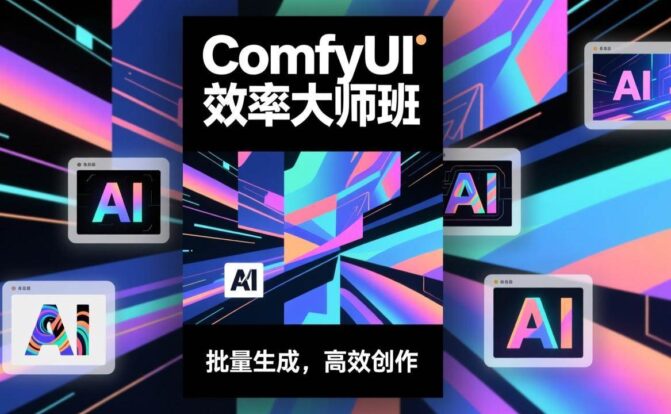 ComfyUI效率大师班：工作流搭建，批量生成，将个人AI出图效率提升5-10倍，月接单收入1-3万