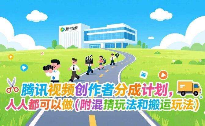 腾讯视频创作者分成计划，人人都可以做（附混剪玩法和搬运玩法）