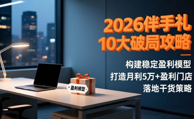 2026伴手礼10大破局攻略：构建稳定盈利模型，打造月利5万+盈利门店，落地干货策略