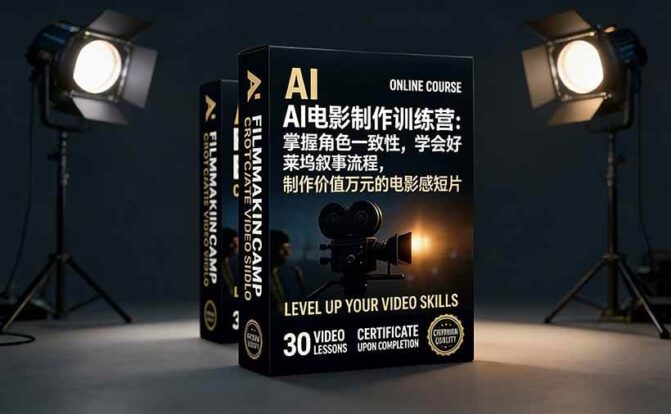 AI电影制作训练营:掌握角色一致性,学会好莱坞叙事流程,制作价值万元的电影感短片